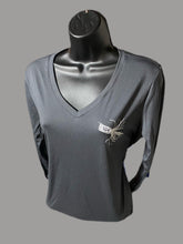 Load image into Gallery viewer, Ladies Stars & Bars V Neck UPF