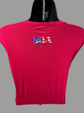 Load image into Gallery viewer, Ladies Stars & Bars V Neck UPF