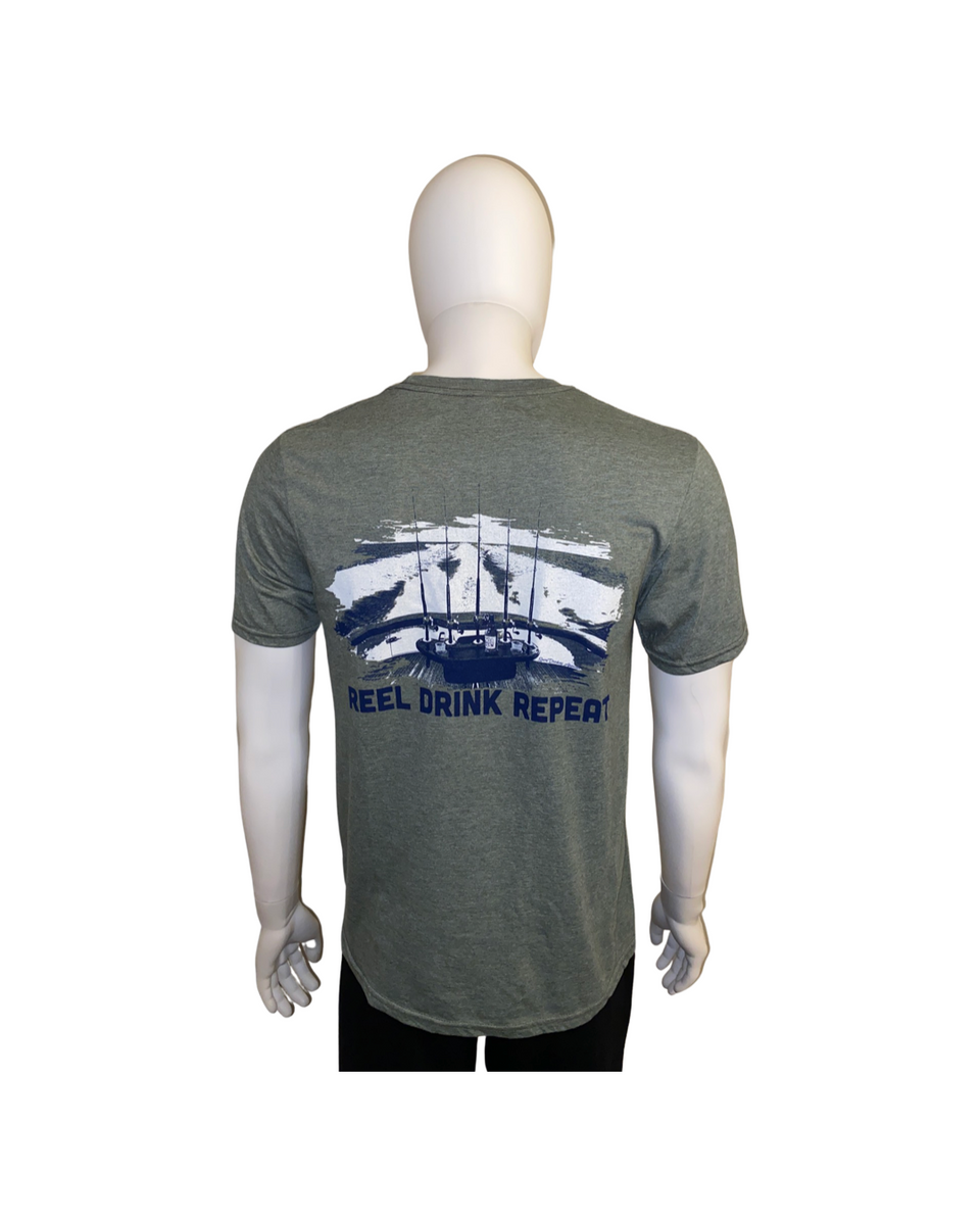 Reel Drink Repeat Short Sleeve Sport Drinking Apparel